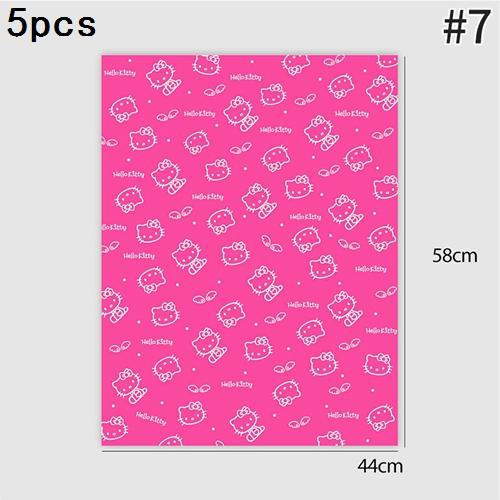 Hello Kitty Wrapping Paper Flower Bouquet Packaging Paper Strap Ribbon Flower Decoration Strap Gift Packaging Paper Accessories