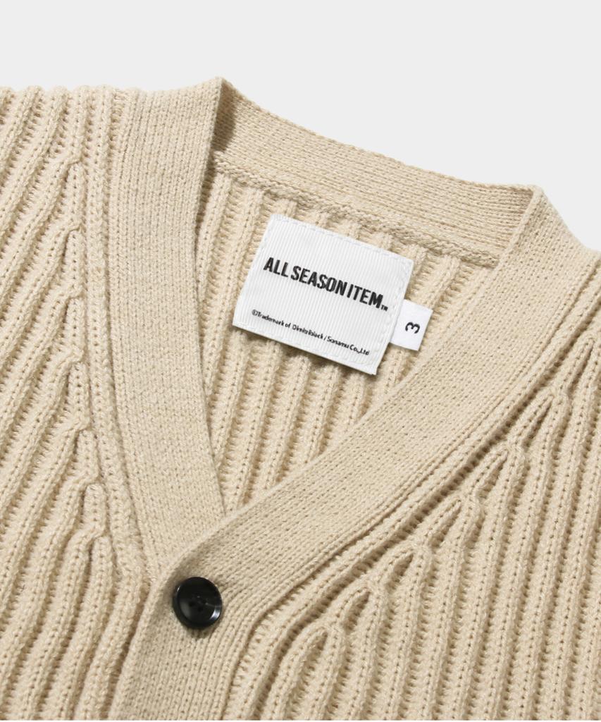 Dimitri Black Asi Essential Basic Knit Cardigan_Oatmeal