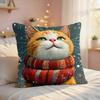 Winter Cartoon Animals Cute Cushion Cover Silky Short Plush Invisible Zipper Dustproof Sofa Pillow Case For Home Decor