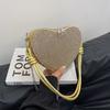 Mote Paljett Hjerteform Skulderveske Kjedestropp Crossbody Vesker For Kvinner Daglig Bruk Damehåndvesker Og Lommebøker