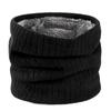 Unisex Double-Layer Fleece Neck Gaiter: Extra Thick, Warm, Solid Color Knitted Scarf for Autumn/Winter