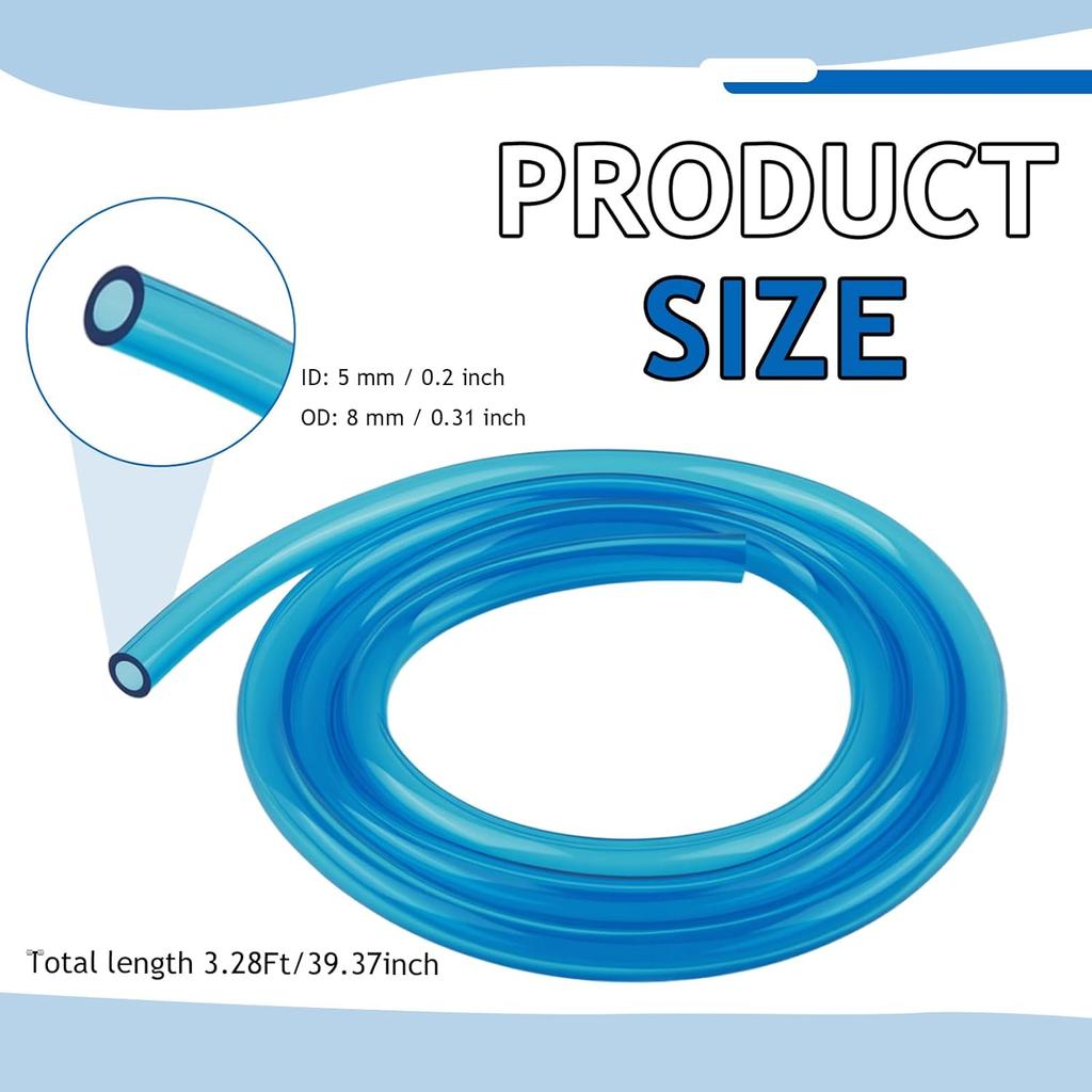 3.28Ft OD 8mm/ID 5mm Motorcycle Fuel Line Hose,Flexible Motorcycles Fuel Hose Line for Oil Transportation,Essential Gas Lines Hoses for