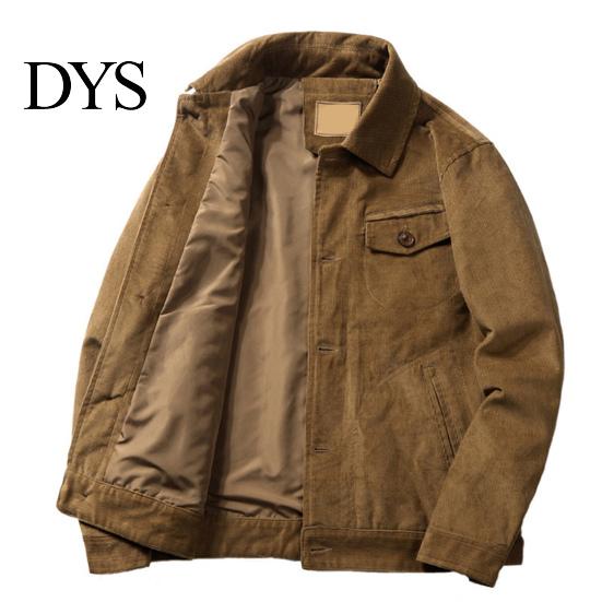 Corduroy Outwear Bomber Jacket Solid Color