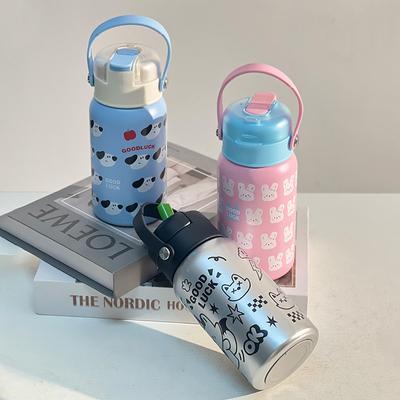 Nová termoska na dva nápoje Vysoká úroveň vzhledu Dětský pohár na vodu Nerezový pohár na vodu Rukojeť Velkokapacitní pohár