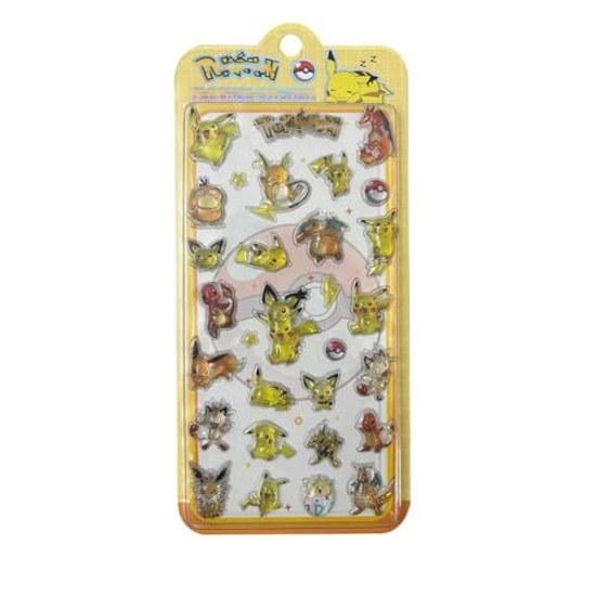 Farstyle 3D Three-dimensional Pokémon Stickers 4 Pieces Relief Sticker Set Pikachu Marshmallow Style Tile Notebook Cute Items Gift Children Popular