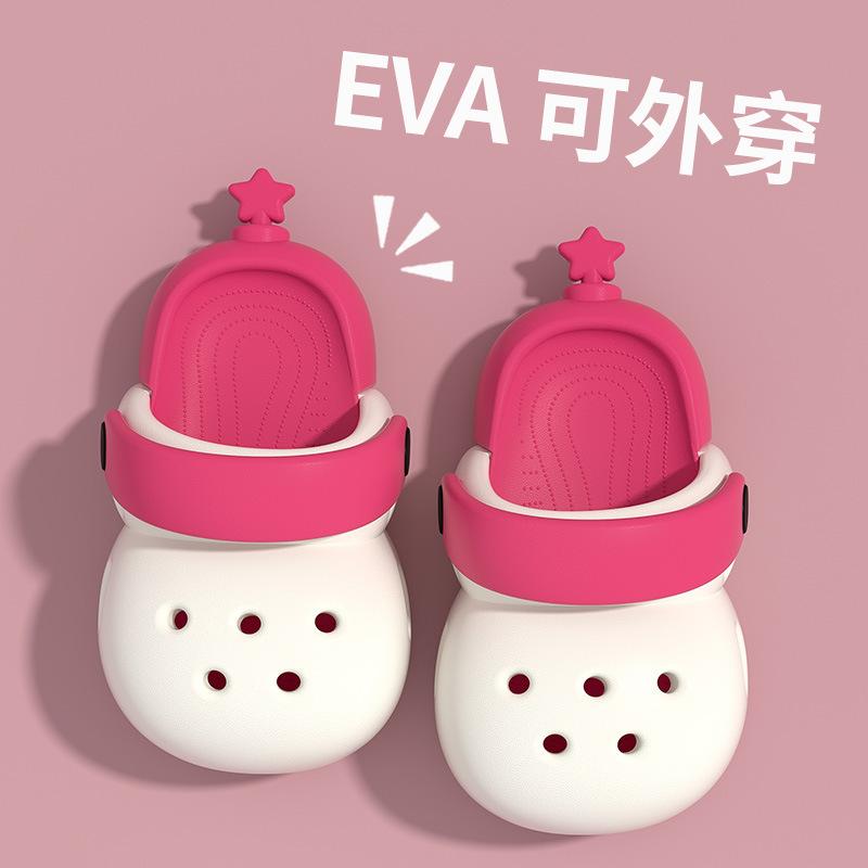 

DIY Children s slippers for boys, summer baby home shoes, infant girls clogs, soft-soled, non-slip for bathing 14CM