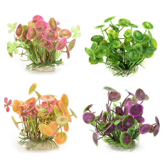 Aquarium Simulated Lotus Leaves Fish Tank Landscaping Water Plants Ornaments