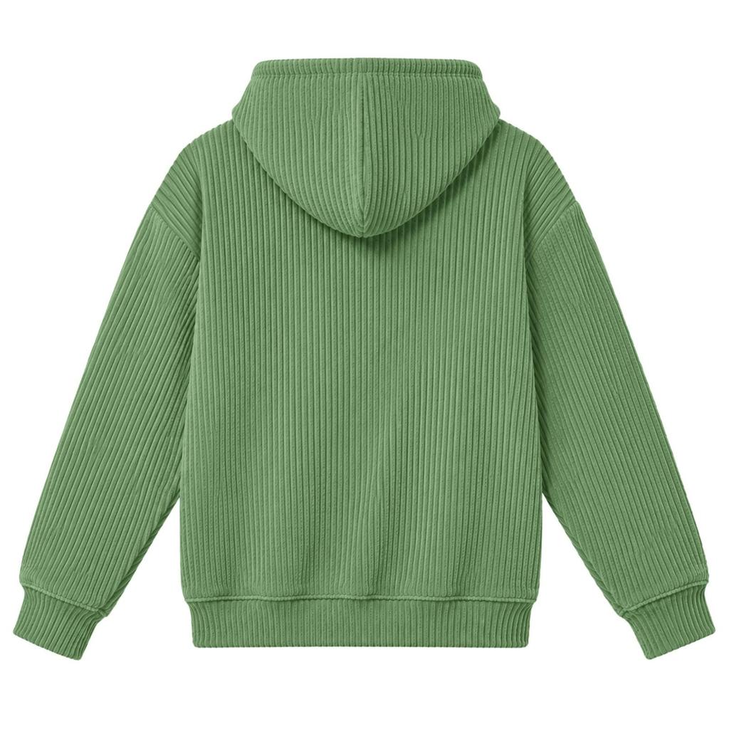 Unisex Casual Color Long Sleeve Hooded Knit Jacket with Pet Pocket