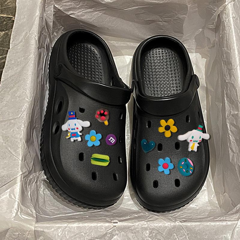 Slippers new summer outer wear thick-soled soft-soled heightening Mori flat-bottomed slippers