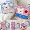 Cartoon Dog Makeup Bag Pink Blue Large Capacity Storage Bag Compartment Design Grid Pattern Organization Bag Bussness Trip