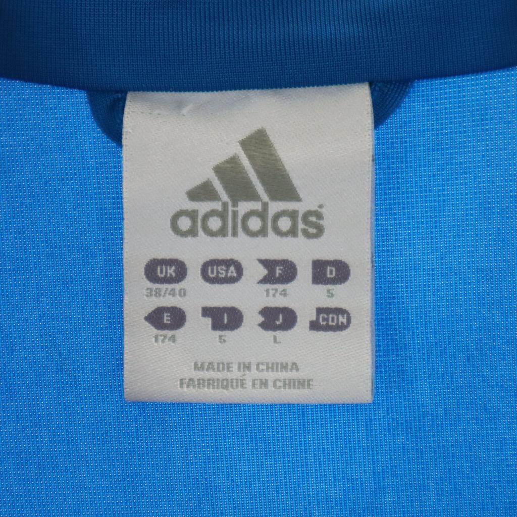 adidas Track jacket L Blue Jersey Men's Used