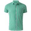 Men's shirt short-sleeved shirt Hawaiian style red and blue plaid lapel casual breathable non-iron vacation street wear XS-6XL