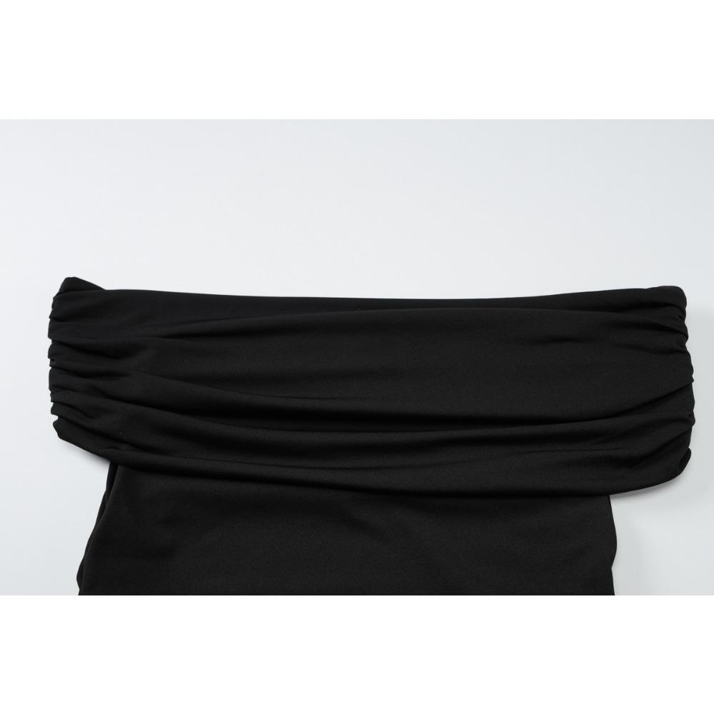 Vară pentru femei Nouă Modă Sexy Mulate Măgulitoare Un Umăr Talie Strânsă Top Fără Bretele