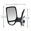 Front,Right/Left Hand Side Manual Short Arm Door Wing Mirror For Ford Transit MK6 2000-2006/MK7 2006-2014