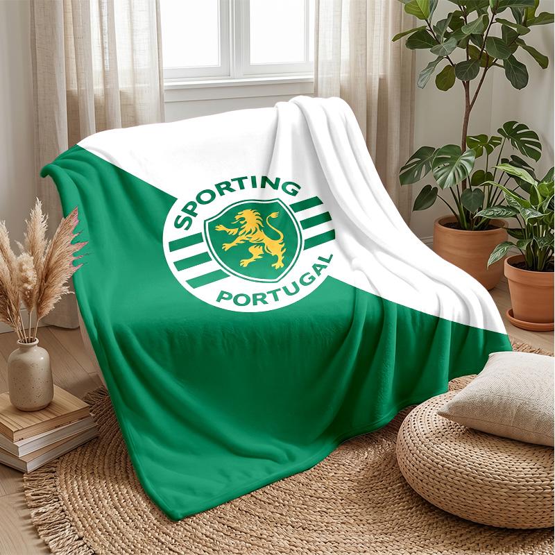 Coperta in pile di flanella morbida FC Sporting CP Leggera Accogliente Calda Coperta da divano letto Decorazione per la casa