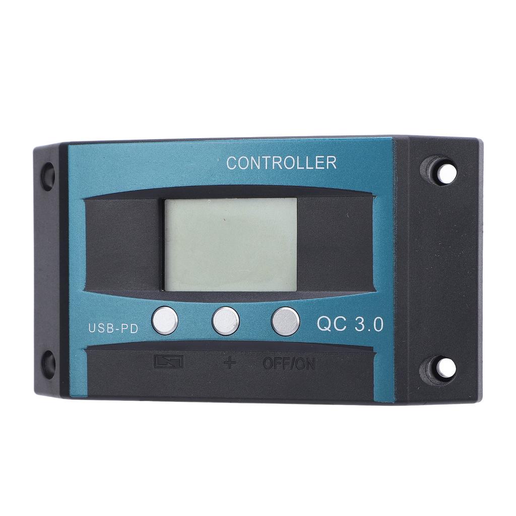12V 24V 30A PWM Solar Charge Controller MPPT Solar Panel Battery Regulator with LCD Display 2 USB Ports for RVs Cars