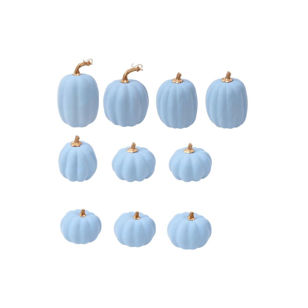 Foam Artificial Pumpkin Set for Halloween Tabletop Decoration Realistic Simulation Pumpkin Props for Home Party Office Display