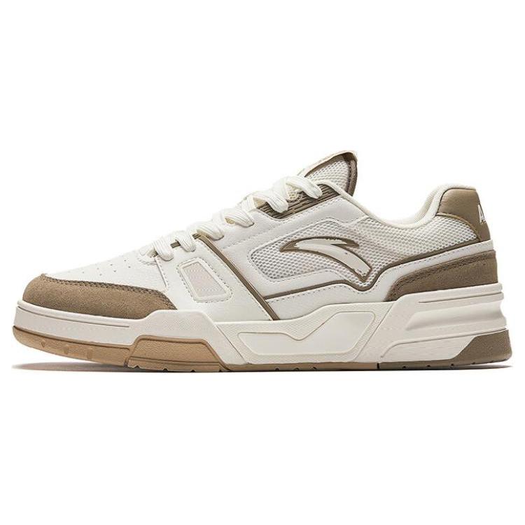 

Anta Flame 5 Slip Resistant Low top Skateboard Shoes Men s White Brown 112428081-1 40