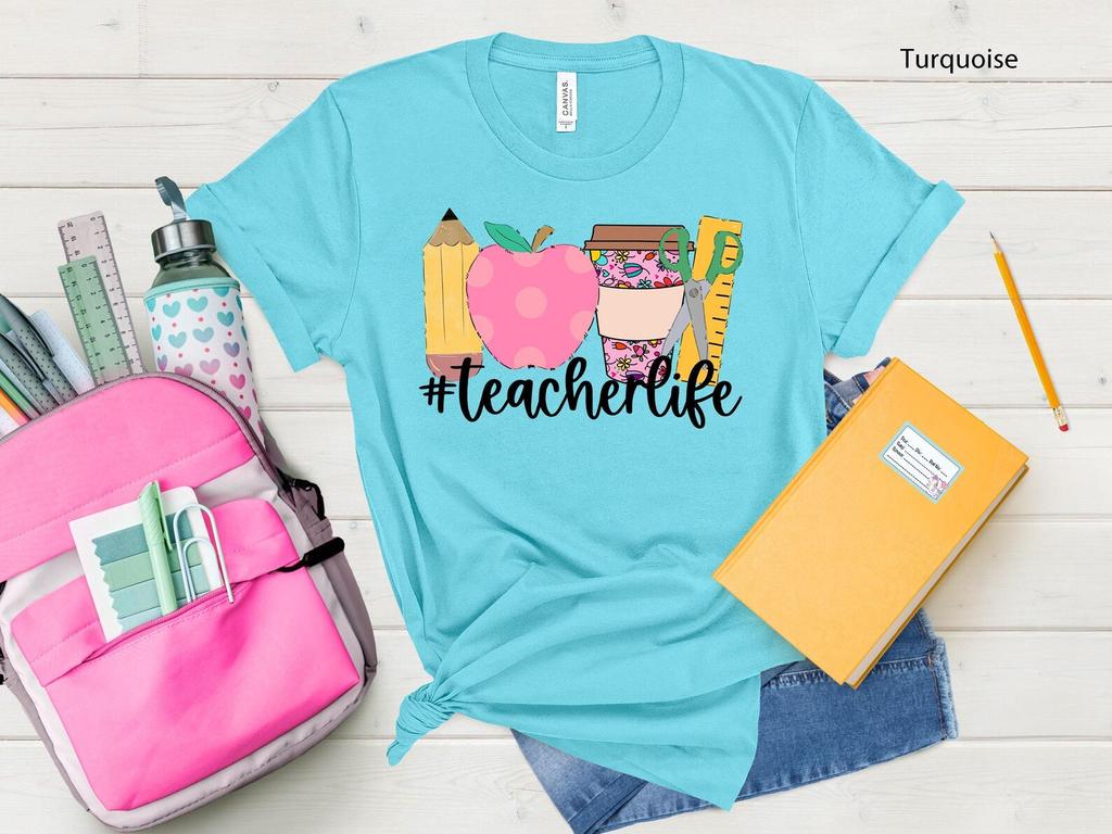 Hashtag Teacher Life Unisex T-shirt | Teachers TShirt, Funny Tee, Classroom