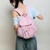 Drawstring Flap Double-shoulder Bag Backpack for Students and Casual Use Book Bag