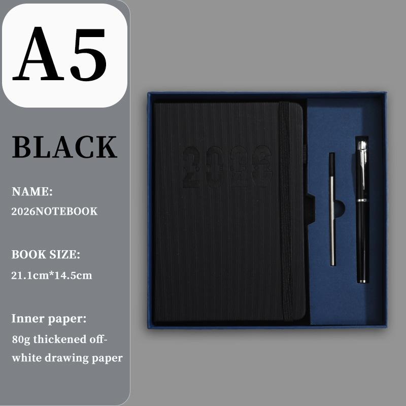 2026 Cross-Border English Diary with Band: Annual Calendar, Weekly Planner, 365-Day Efficiency Notebook