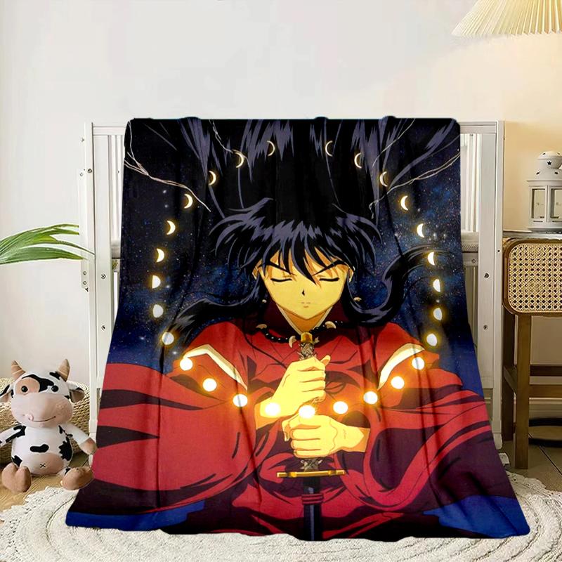 Anime Sessho-maru Blanket Flannel Blanket for Bed, Sofa, Camping, Hiking, Picnic Essentials, Gift for Family Fan Gifts