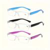6pcs Reading Glasses Ultra-Light HD Reading Glasses for Men & Women - Stylish Square Frame Portable Design Adjustable