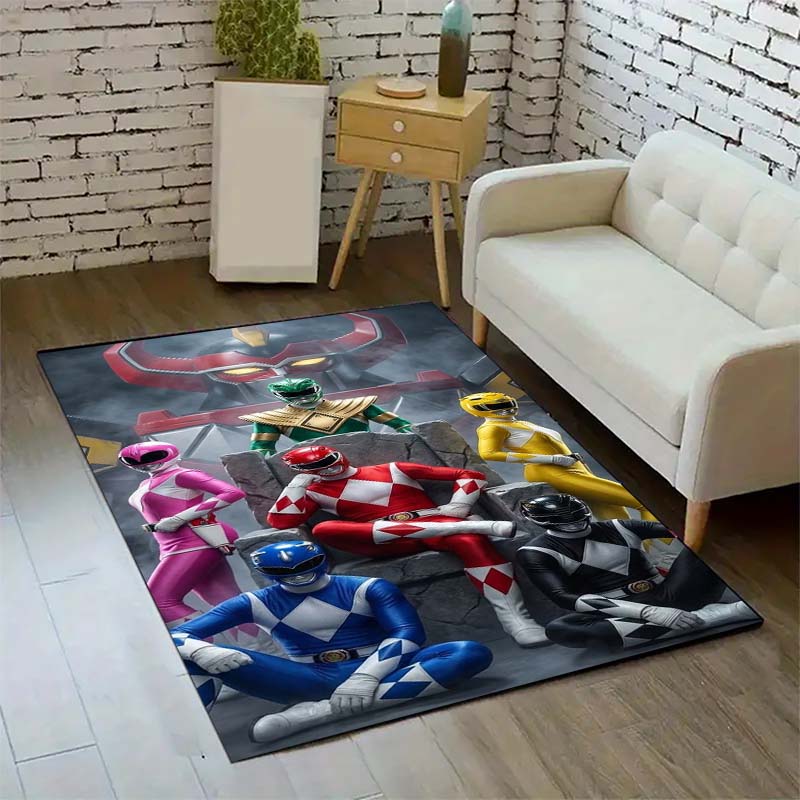 Super Sentai Print Rug, Bedroom, Living Room, Bathroom Mat, Non-slip and Stain-resistant Home Decor.