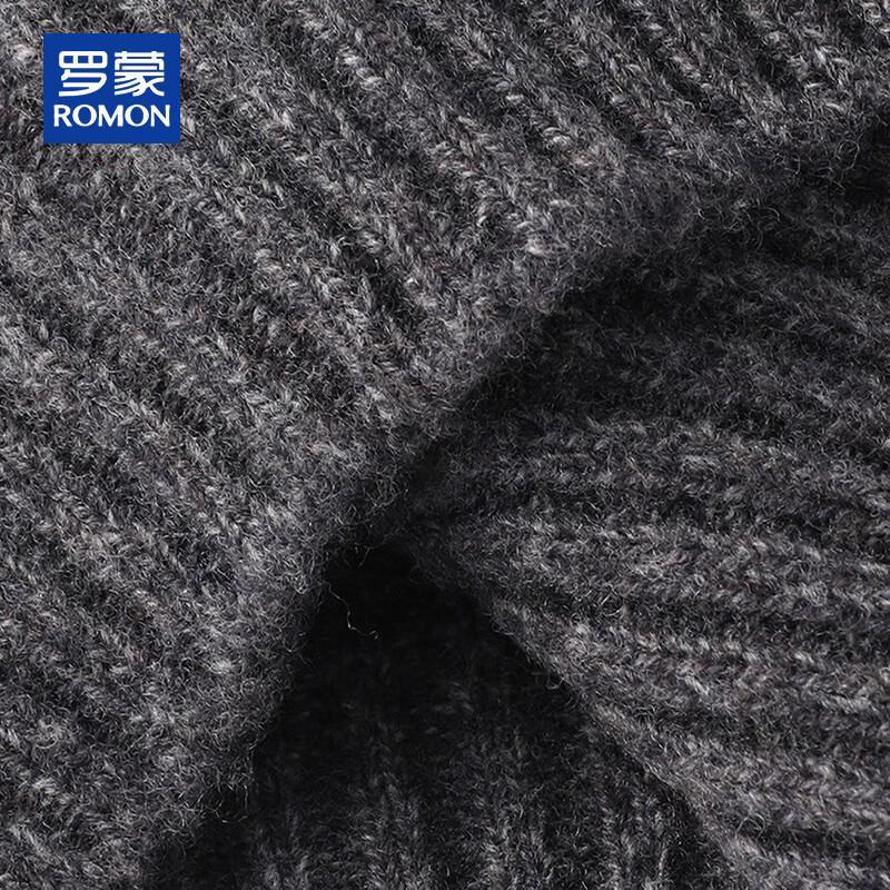 ROMON Men's 100% Pure Wool Thick Cable Knit Cardigan