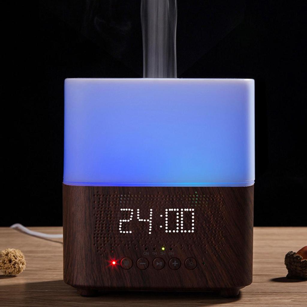 Wood Grain Essential , with Blueteeth Speaker Automatic Silent Cold Mist Electric Air Humidifier Diffuser, for