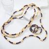 Women's Fashionable Spring Bamboo-Shaped Bracelet & Necklace Set with Sandalwood Mosquito Repellent