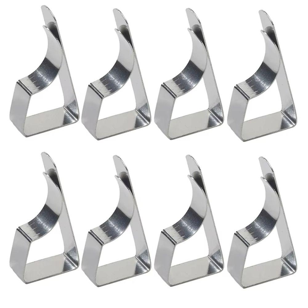 8Pcs Stainless Steel Tablecloth Clamps Anti-Slip Tablecloth Organizer Clip