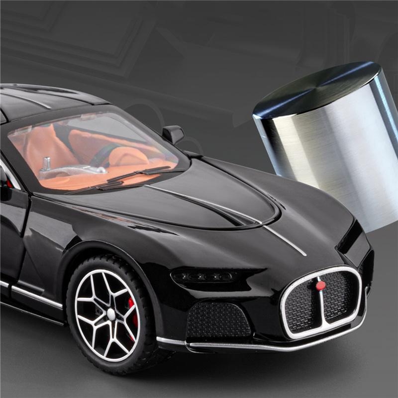 1/32 Bugatti Atlantic Alloy Sports Car Model Diecast Metal Racing Vehicles Car Model Sound and Light Simulation Collection Kids Toy Gift