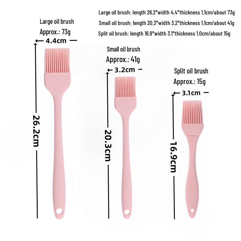 Silicone Basting & BBQ Brush 3-Piece Set