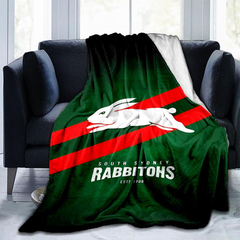 Coperta con Design del Logo dei Rabbit NRL Adatta per Divani, Letti, Uffici e Campeggio - Regalo Perfetto per Halloween Natale