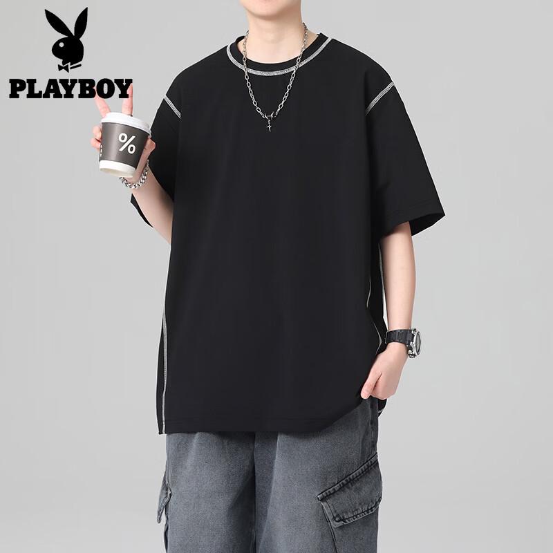 PLAYBOY Men s Breathable Ice Silk Cooling T-Shirt L