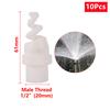 Spiral Cone Atomization Nozzle 1/4" 3/8" 1/2" 3/4" 1" Male Thread Plastic Sprayer Head Stainless Steel Irrigation Mist Sprinkler