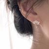 Japan-Korea Women's Floral Ear Hooks: Trendy Simple Flower Earrings, Blogger-Recommended.