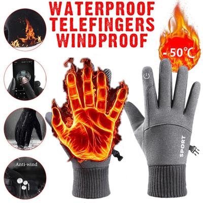 Winter Gloves for Men Women Children Touchscreen Glove Outdoor Windproof Gloves Thicken Warm Unisex Full Finger Gloves