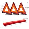 FLK Tech Warning Triangles Safety Triangle Emergency Kit Foldable Reflective Triangles with Base Roadside Triangle Kit with Case for Vehicles
