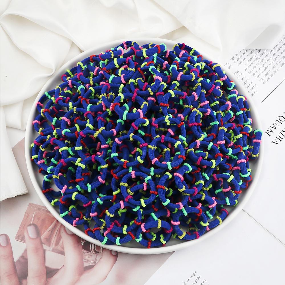 200PCS/Set Elastic Kids Basic Hair Bands Tie 3cm Dark Colors Headwear Don't Hurt Hair Headband Hair Accessories Holder