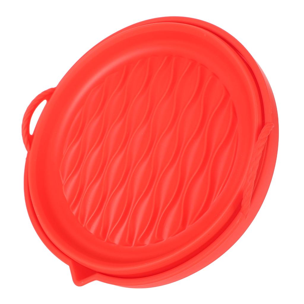 Fryer Silicone Liner Foldable Round Wavy Stripe Heat Resistant Reusable Fryer Pot for Fryer Accessory