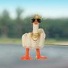 Cute Resin Mid-Finger Duck Decorative Figurine Desk Decoration Gift Tabletop Duck Ornament Craft Funny Duck Statue Home