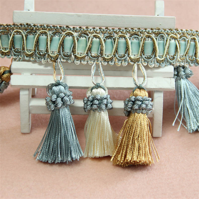 1 metr lemování závěsů šicí lišty střapce třásně čalounění DIY dekor polštářů