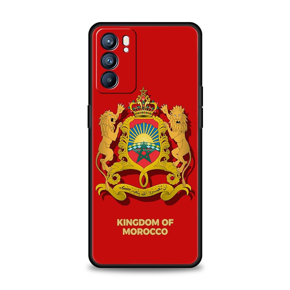 Case For Oppo Reno13 Reno12 Reno11 F Reno10 Pro A54 A53 A95 A76 A57 A98 A80 A79 5G A78 4G Cover Moroccan flag Morocco passport