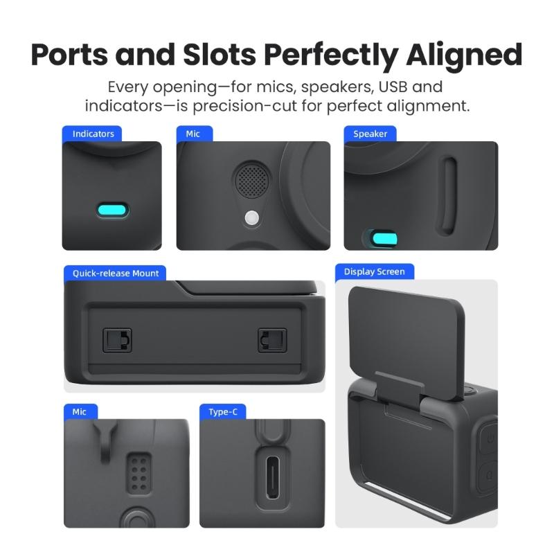 1 Set Shockproof Silicone Case For 360 GO Ultra Sports Camera Anti Scratch Anti Dust Water Resistant Flexible Grip