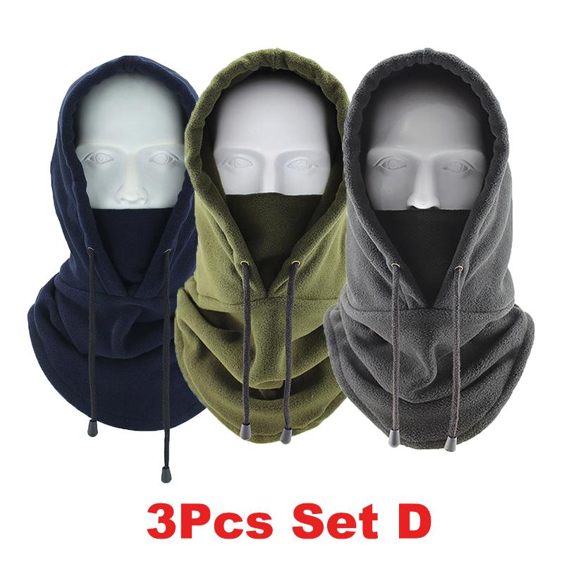 Winter Warm Balaclava Motorcycle Riding Full Face Mask Hat Thermal Windproof Cycling Cap Men Women Fleece Neck Warmer Scarf Hats