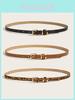 Women's Vintage Slim Faux Leather Belt Fashionable Pin Buckle Waist Belt Decoration Simple Summer Leopard Print Belt In Stock Cross-border Belt