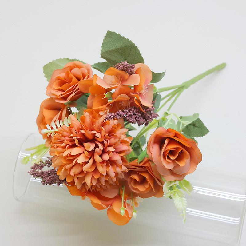 Silk Hibiscus Hydrangea Mutabilis Bouquets For Outdoor Events Settings Wedding