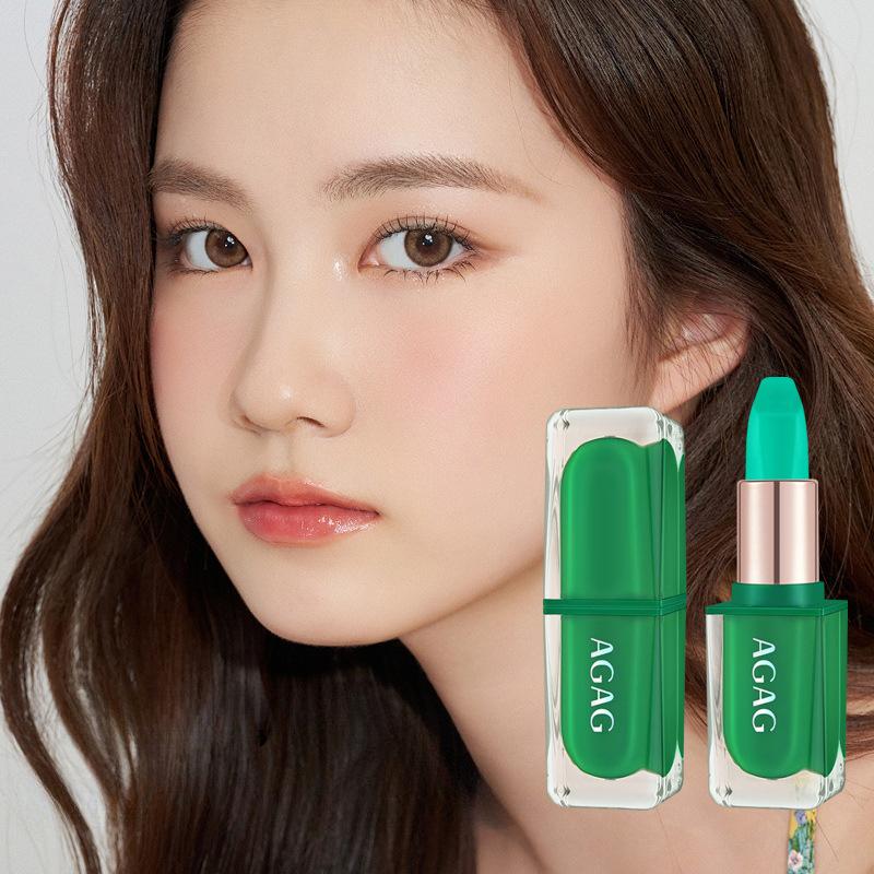Wärmeempfindlicher, farbverändernder Lippenstift, feuchtigkeitsspendender und feuchtigkeitsspendender Aloe Vera-Lippenbalsam, erfrischende Farbe, Pseudo-No-Make-up-Lipgloss für Frauen